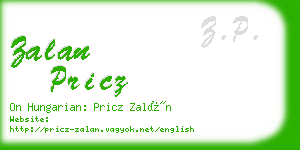 zalan pricz business card